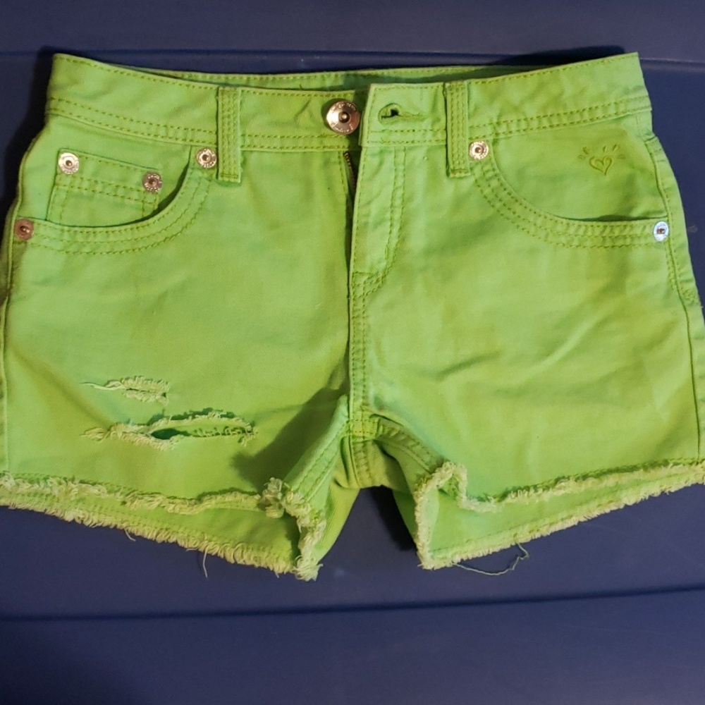 Justice green distressed jean sh